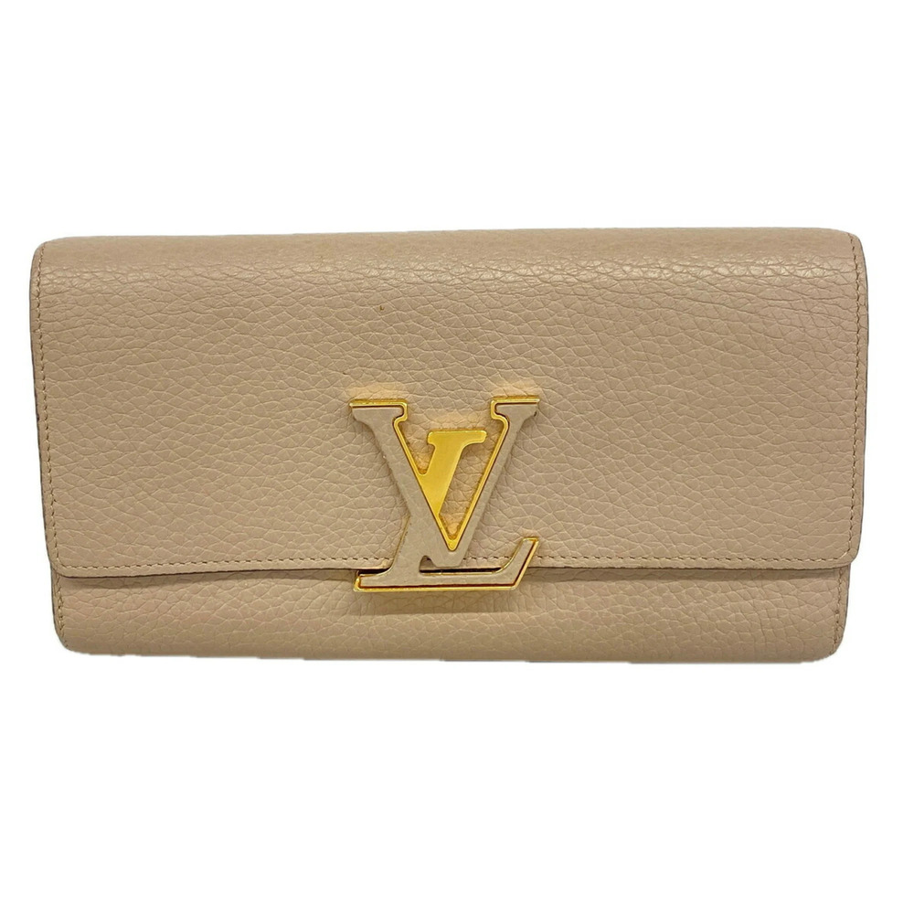 Louis Vuitton Long Wallet, Taurillon Leather, Portefeuille Capucines, M61249,...
